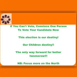 If you Can't Vote, Convince One Person To Vote Your Candidate Now ~ OsazuwaAkonedo #Northeast