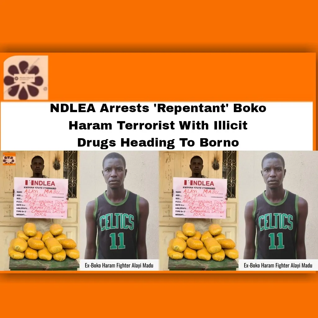 NDLEA Arrests 'Repentant' Boko Haram Terrorist With Illicit Drugs Heading To Borno ~ OsazuwaAkonedo ####Boko #‘repentant’ #Africa #Alayi #arrests, #Benue #Borno #breaking #Haram #heading #illicit #Lagos #Madu #Maiduguri #military #NDLEA #Nigeria #Nigerian #security #state