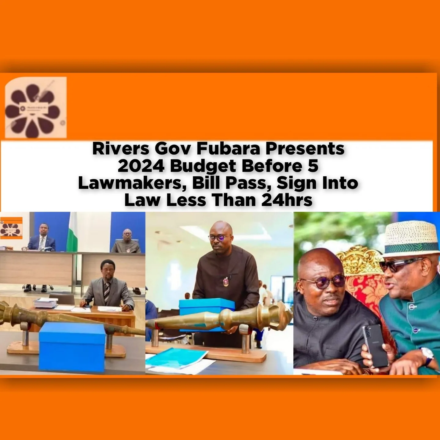 Rivers Gov Fubara Presents 2024 Budget Before 5 Lawmakers, Bill Pass, Sign Into Law Less Than 24hrs ~ OsazuwaAkonedo #Assembly #budget #Fubara #Nyesom #OsazuwaAkonedo #Rivers #Siminalayi #Wike