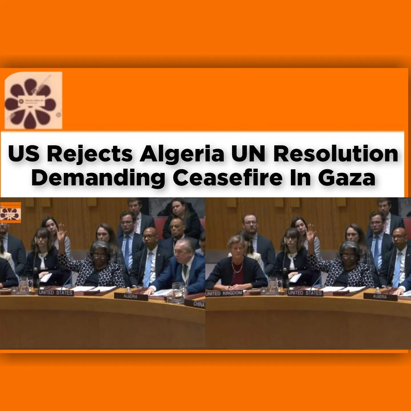 US Rejects Algeria UN Resolution Demanding Ceasefire In Gaza ~ OsazuwaAkonedo #Algeria #Benjamin #Gaza #Hamas #Israel #Netanyahu #Palestine #Rafah #Starvation #UN #UNICEF #USA